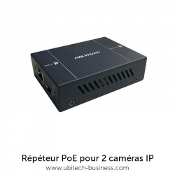 Répéteur PoE Hikvision DS-1H34-0102P pour 2 caméras IP