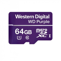 Carte MicroSD 64Go spéciale vidéosurveillance Western Digital Purple