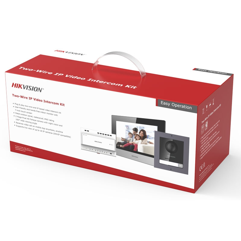 Kit Interphone Vidéo Couleur 2 Fils Hikvision Ds Kis701