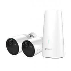 EZVIZ BC1-B2 kit caméra de surveillance WiFi 2 caméras sur batterie full HD H265 avec vision de nuit en couleur