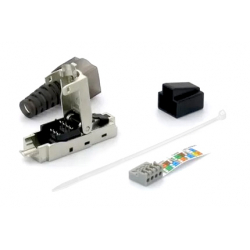 Connecteur RJ45 mâle blindé Cat.6a rapide sans outil