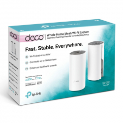 TP-Link DECO E4 (pack de 2) système WiFi Mesh AC 1200 1,2 Gigabit + 2 ports Fast Ethernet