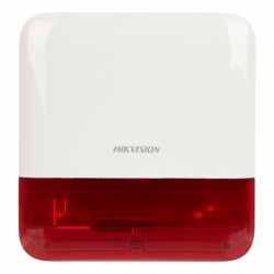 Hikvision DS-PS1-E-WE sirène extérieure sans fil rouge 110 décibels pour alarme Hikvision AX PRO