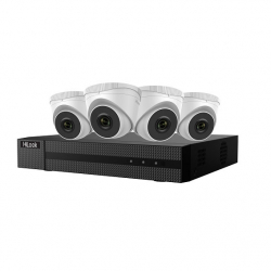 HiLook IK-4142TH-MH/P kit PoE 4 caméras tourelle full HD H265 vision de nuit 30 mètres