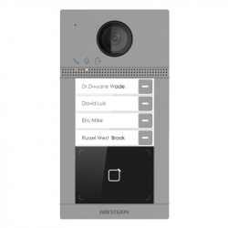 Hikvision DS-KV8413-WME1(B) interphone vidéo WiFi et PoE avec lecteur de badge 4 boutons d'appel