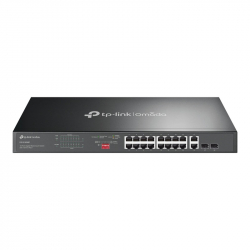 TP-Link Omada DS1018GMP switch rackable longue distance 16 Ports Gigabit PoE+ 2 ports Gigabit 2 port SFP